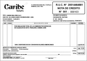 Notas de crédito